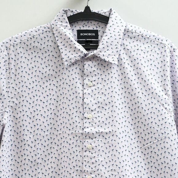 Bonobos Stretch Riviera Short Sleeve Men's Shirt Tailored Fit Long XXL 283419 - Picture 7 of 11